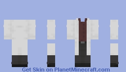 Area-14 Research & Scientifics Department Lab coat, red button up, Black pants Minecraft Skin