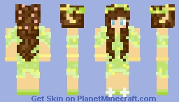 Brunette Garden Fairy Minecraft Skin