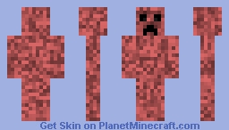 Pinkish red creeper Minecraft Skin