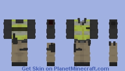 Area-14 Security Officer Uniform + High-Vis vest (For Surface or Logistics Bay/industrial areas) Minecraft Skin