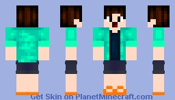 Pale TheActualAqua no glasses Minecraft Skin