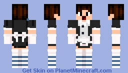 Maid TheActualAqua no glasses Minecraft Skin
