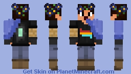 blue shoulder theactualaqua no glasses Minecraft Skin