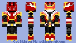 (Official) Kamen Rider Akuma : Flame Demon Form Minecraft Skin