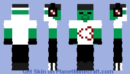 || Zombie in xXzOMBiE24Xx's Clothing *White Shirt* || Minecraft Java and Minecraft Bedrock || (*164x164*) Minecraft Skin