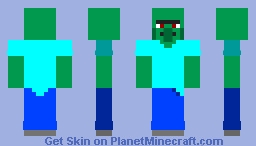 Classic Zombie Villager || Old Days Minecraft Java || (*164x164*) Minecraft Skin