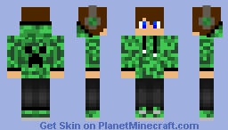 Creeper Gamer Boy Minecraft Skin