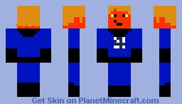 Johnny Torch (The Fantabulous Four cartoon) Minecraft Skin