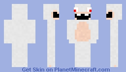 Raving Rabbids - RABBID (red eyes) Minecraft Skin