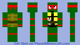 tmnt raphael Minecraft Skin