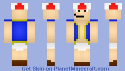 Toad the Mushroom Head Minecraft Skin