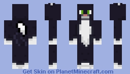 Minecraft Tuxedo Cat Skin (gave credits) Minecraft Skin