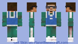 Blue vest guy Minecraft Skin