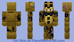 Withered Golden Freddy - FNAF 2 Minecraft Skin