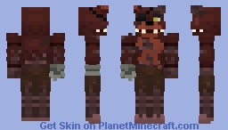 Withered Foxy - Five Nights At Freddy's 2 Minecraft Skin