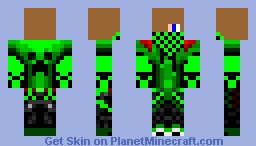 Awesome cool teen (green) Minecraft Skin
