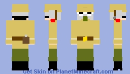 WW1/WWI Russian soldier with zelinsky kummant gas mask Minecraft Skin