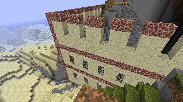 Brick, sandstone, and glass