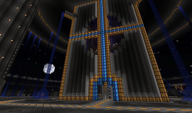 Exodus server spawn showcasing glowstone & lapis lazuli