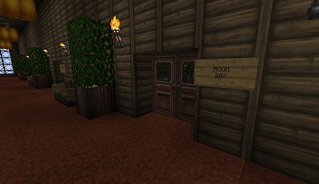 Hallway going out to the standard rooms.