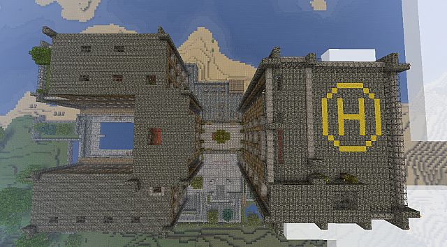 Hotel complex viewed from the top.