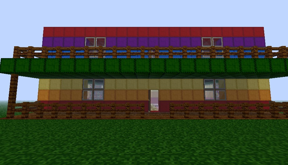Rainbow House Minecraft Map