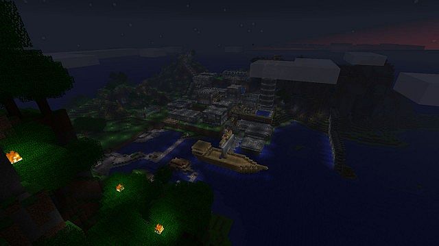 Little port + ship +houses