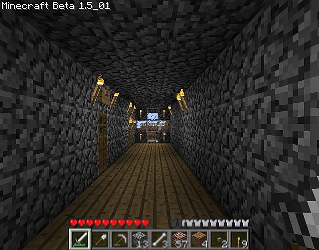 Each floors hallway - now with wooden floors!