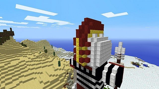 Roman statue with a spear and shield Minecraft Project