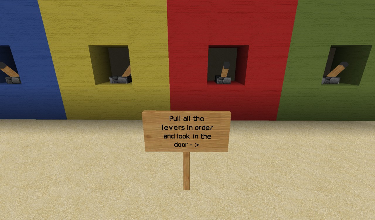 Combination Locked Secret Door Minecraft Map