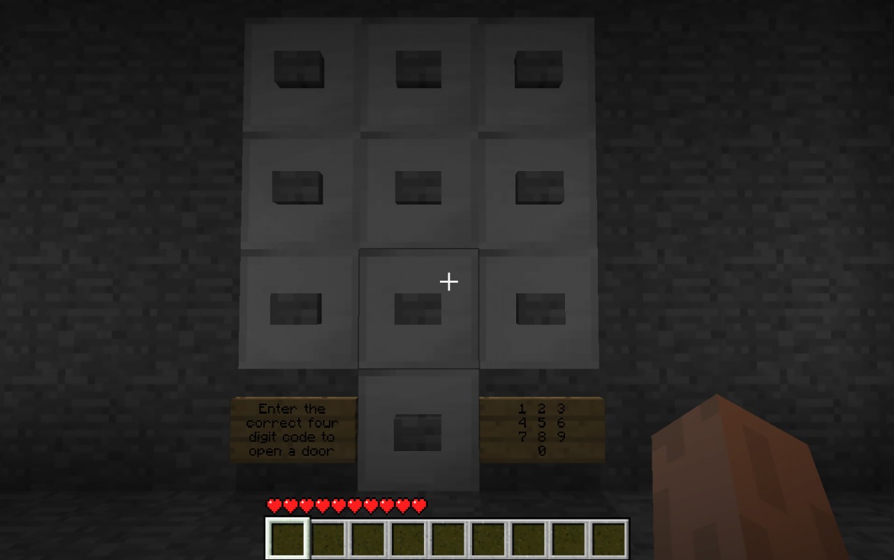 Ten button double four digit PIN Minecraft Map
