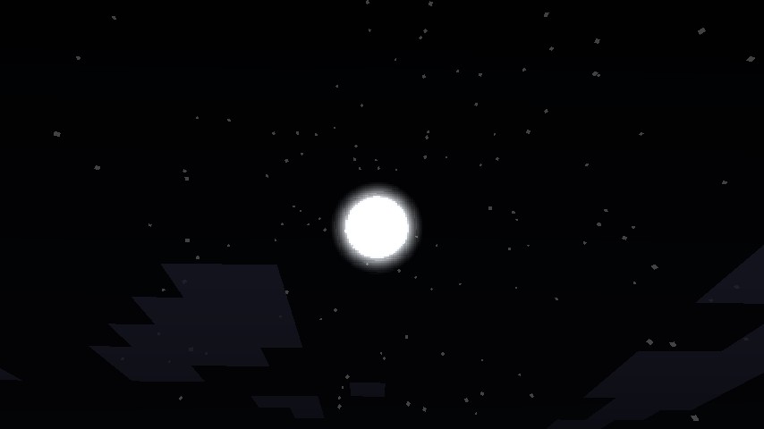 The shiny moon.