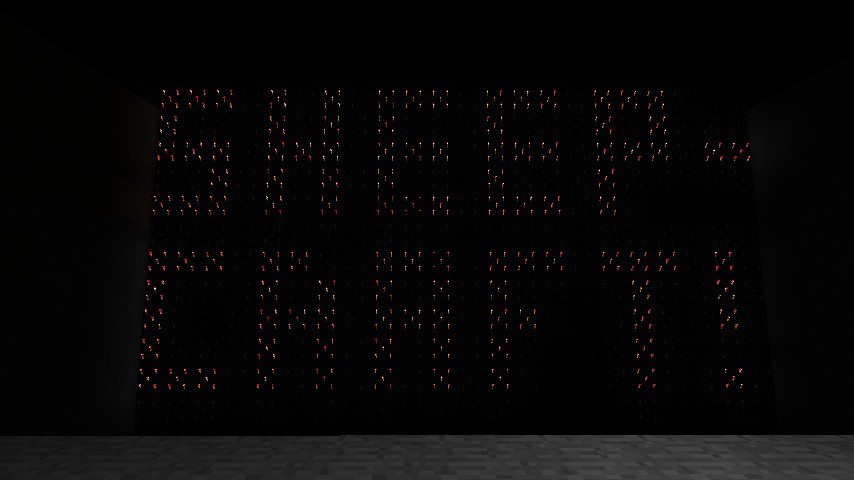 The redstone billboard (quite dark, sorry)