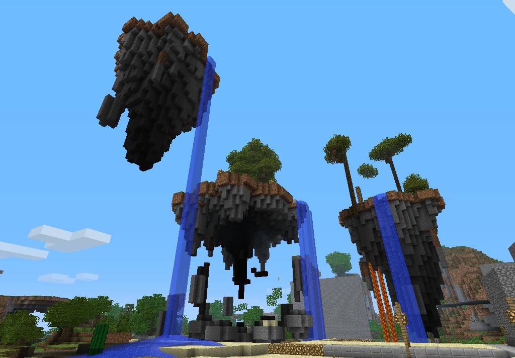 the floating islands next to minecraftia city