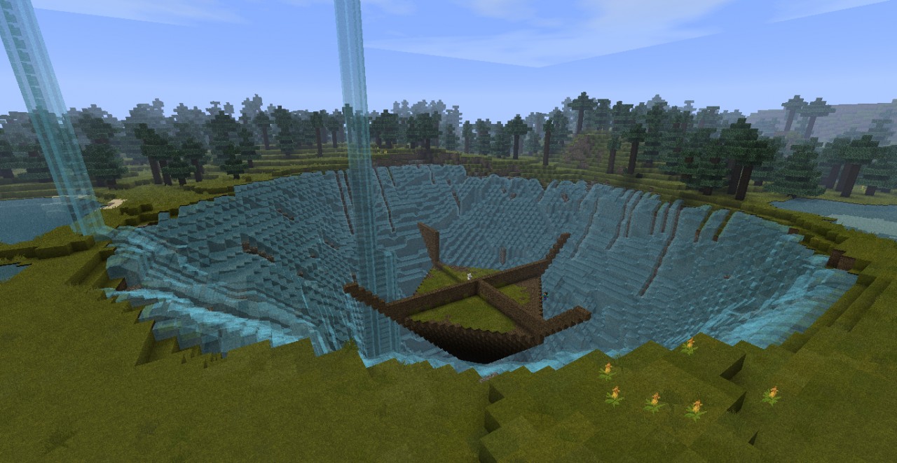 Potentialy Awesome Floating Island over Water Minecraft Map