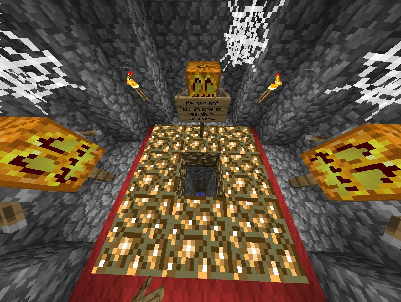 What is the title of this picture ? The Pumpkin Master Minecraft Map