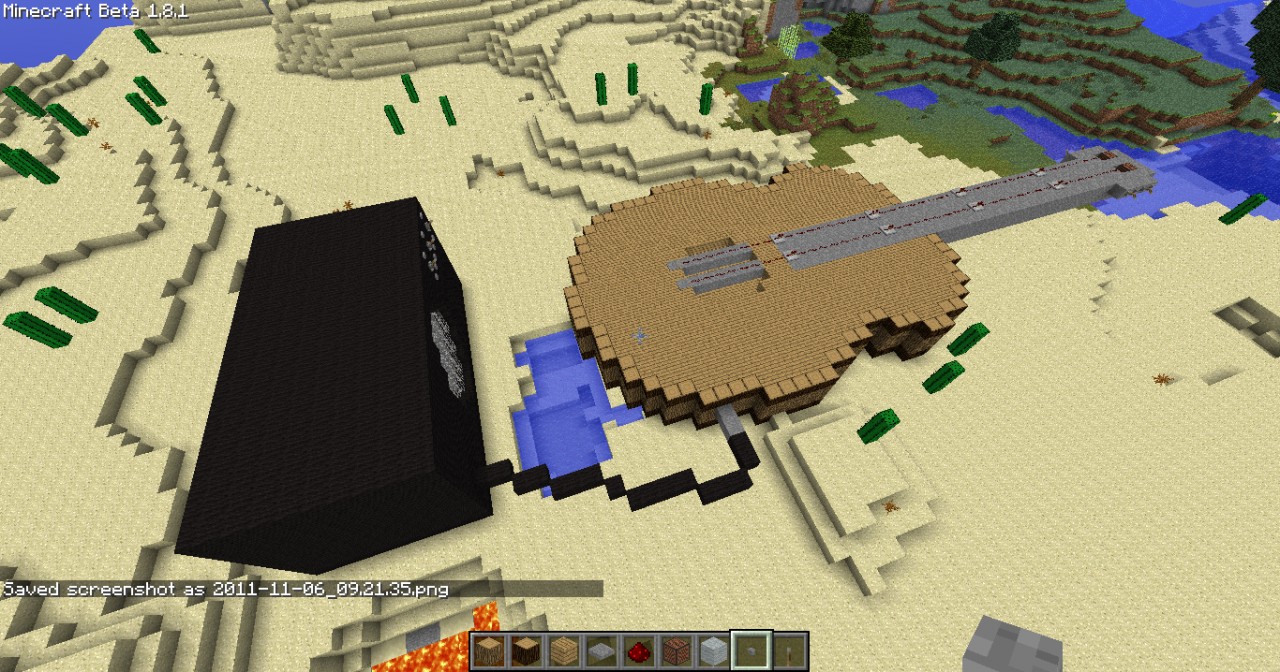 working guitar and amp Minecraft Map