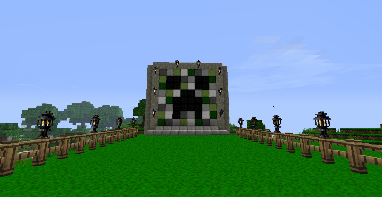 Creeper piston archery target Minecraft Map
