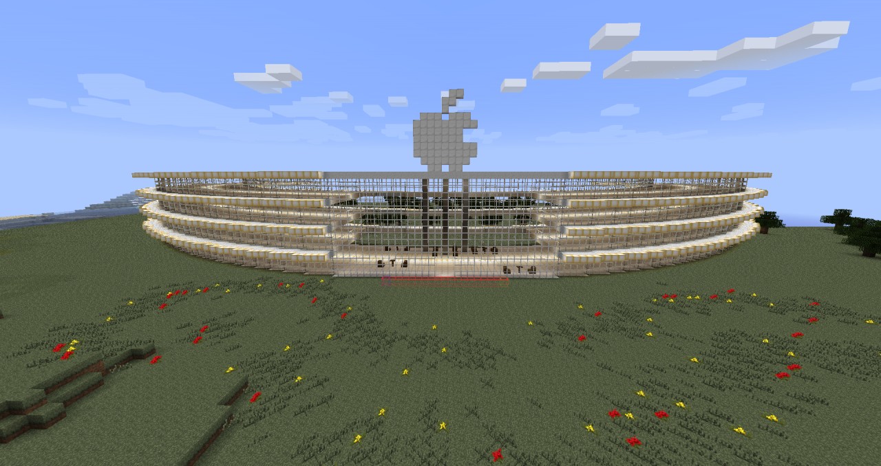 Apple’s New Spaceship Headquarters Minecraft Map
