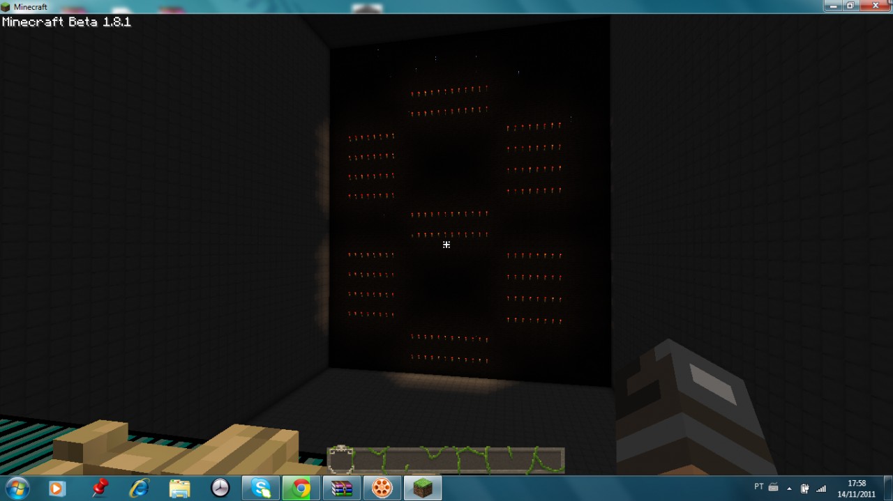 Huge Digital Number Display With Redstone Torches (42x52) Minecraft Map