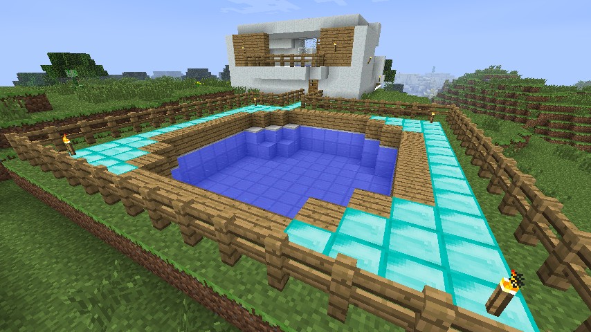 Private Round Pool/Spa Minecraft Map