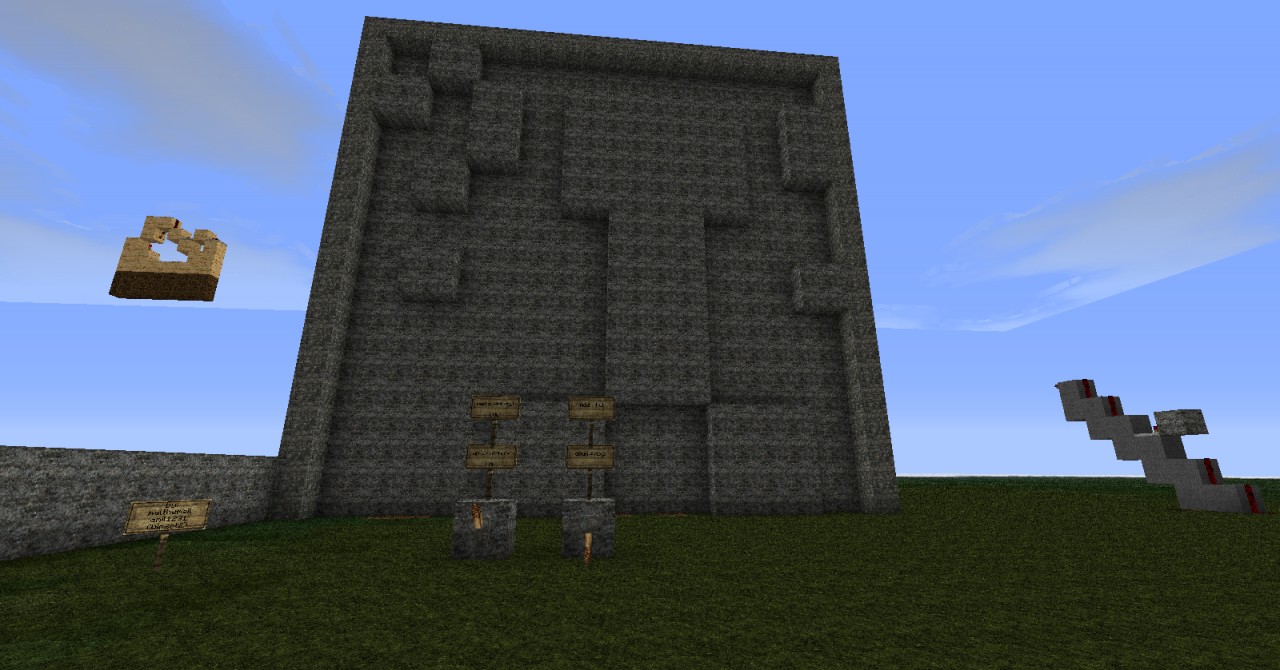 10 x 10 blocks screen Minecraft Map