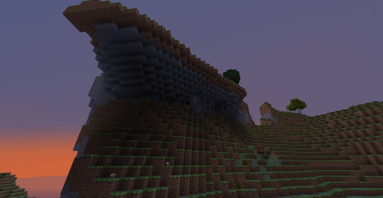 One of the half floating islands