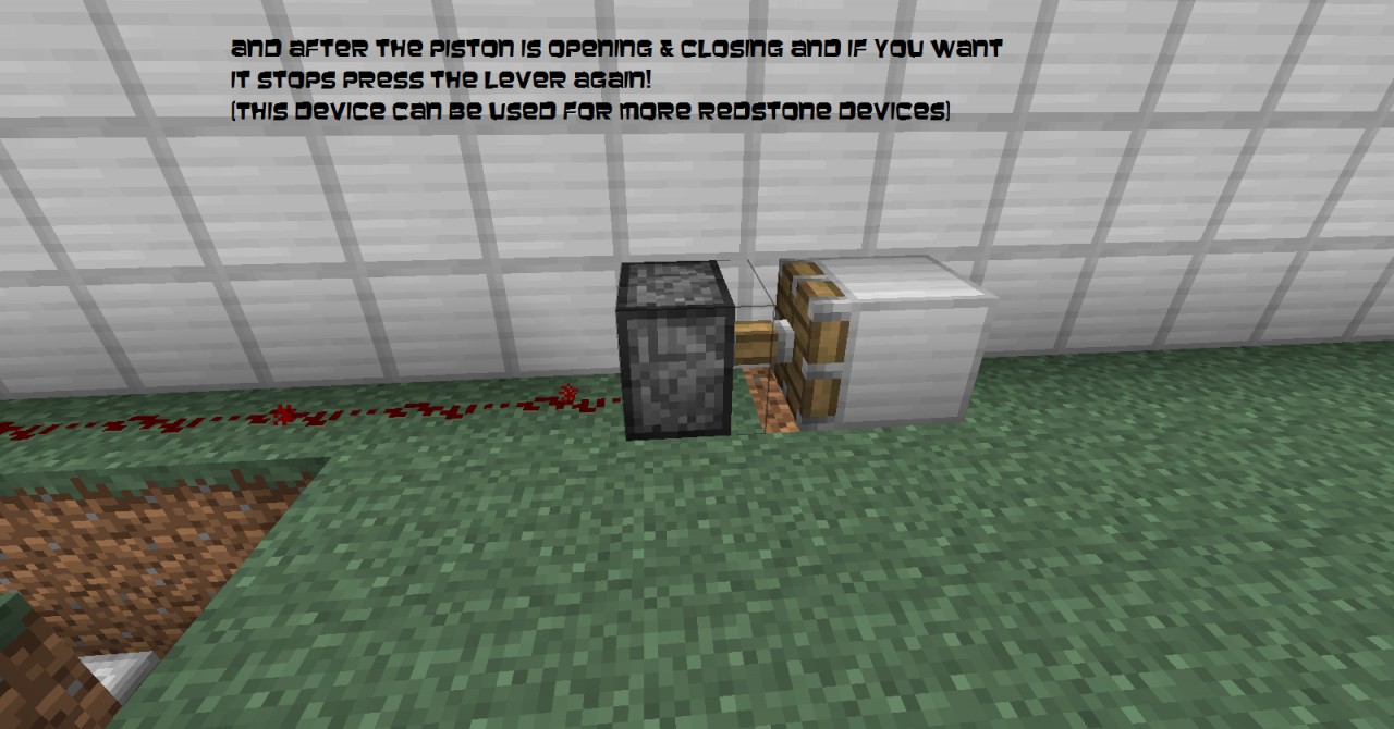 A redstone switch for redstone clocks Minecraft Map