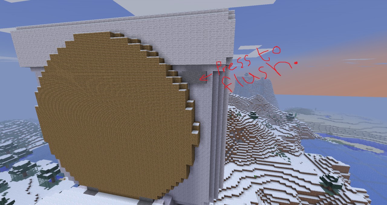 GAINT flushable toilet Minecraft Map