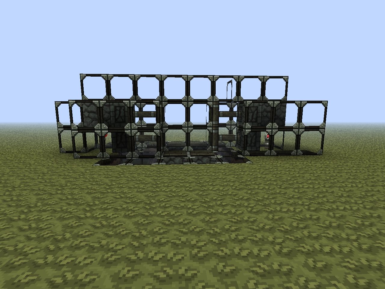 Workings of a sliding glass door Minecraft Map