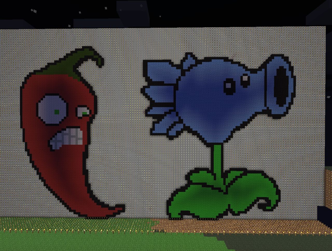Giant PvZ plants! Minecraft Map