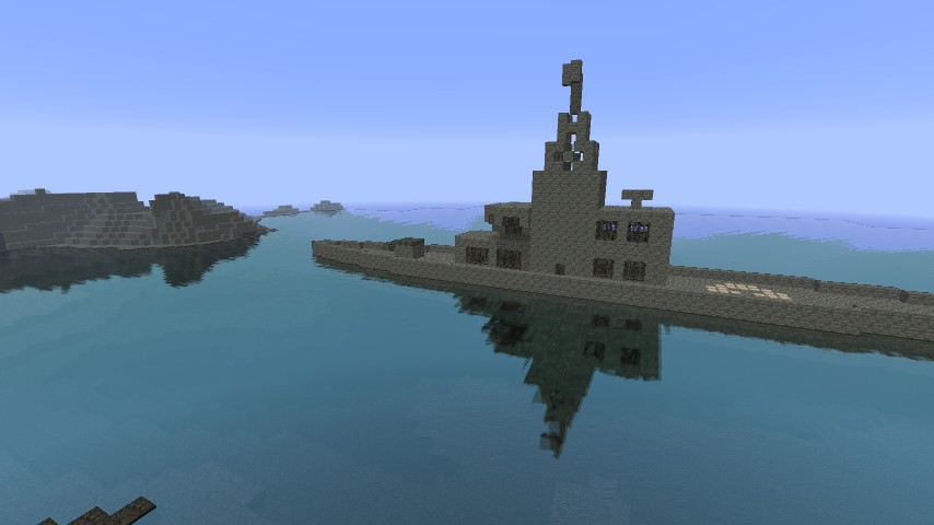 destroyer in the water