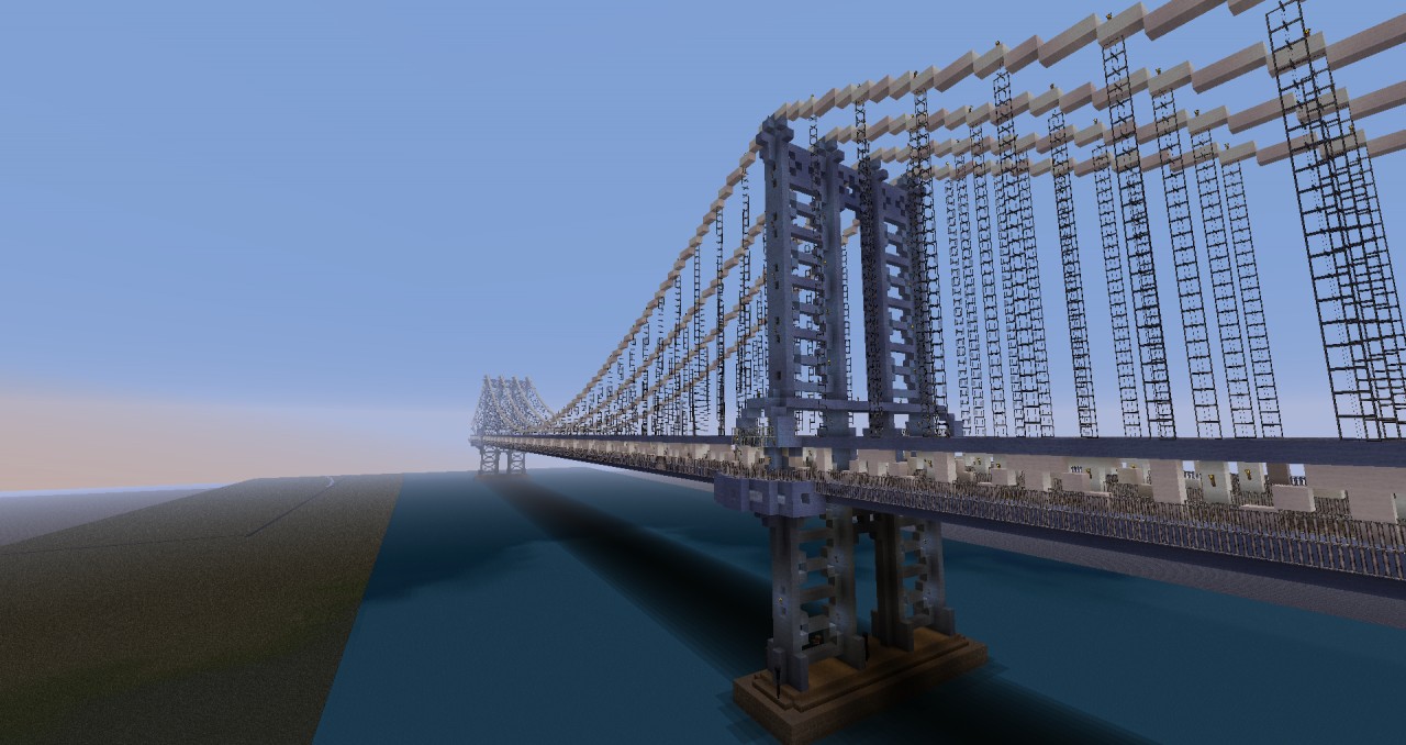 Suspension Bridge based on the Manhattan Bridge in New York, NY. 1:1.6 scale