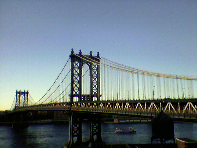 The real Manhattan Bridge in New York, NY